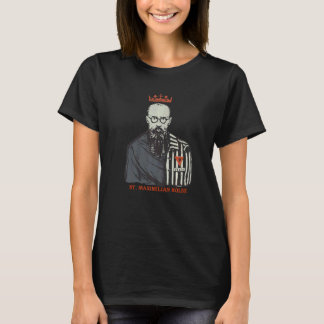 T-shirt St Maximilian Kolbe Deux Couronnes Catholique Sain