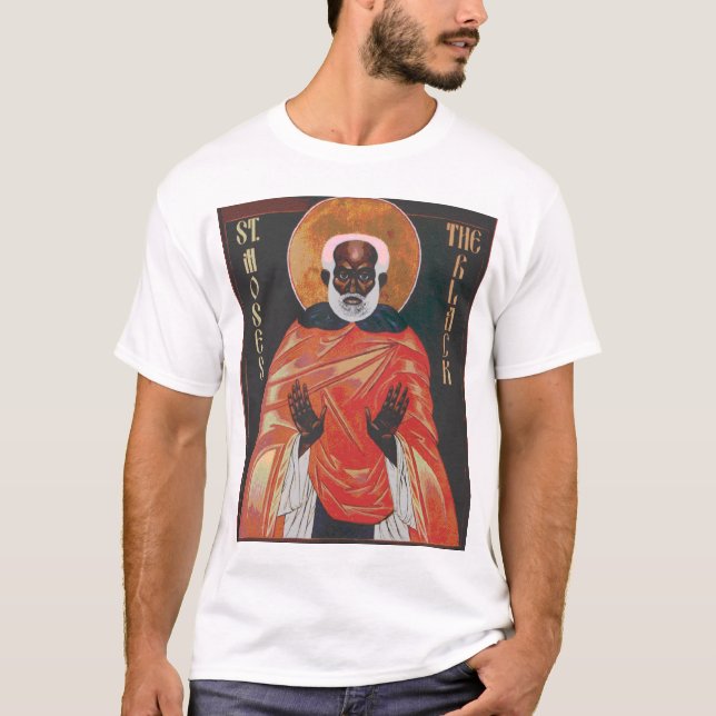 T-shirt St Moïse d'icône le noir (Devant)