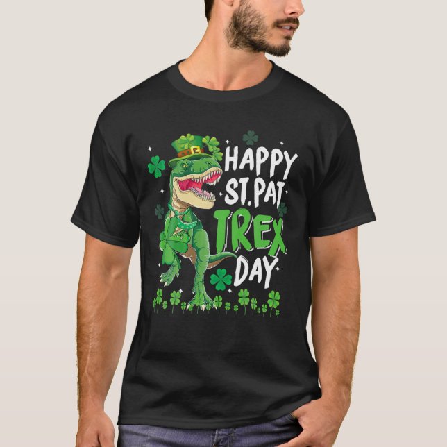T-shirt St Pat Trex T Rex St Patrick's Day Dinosaur (Devant)