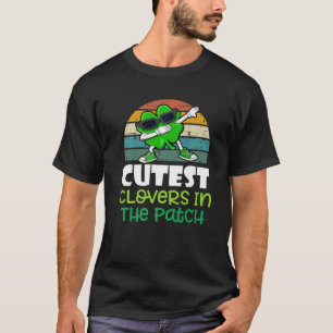 T-shirt St Patrick Day Cutest 4 Clovers De Feuille Dans Le