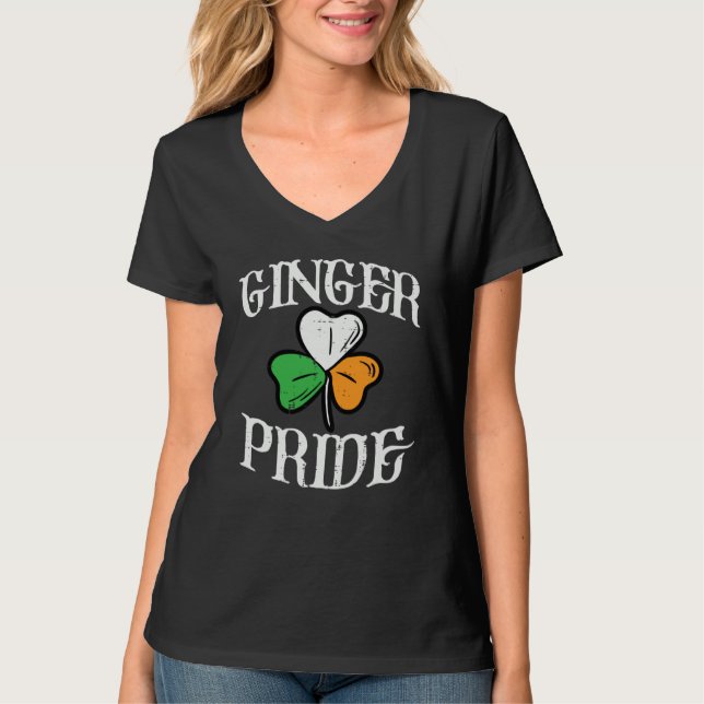 T-shirt St Patrick Day Ginger Pride Saint Pattys Irish Men (Devant)