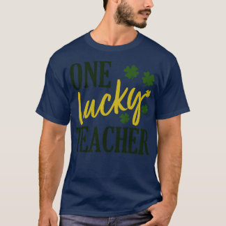 T-shirt st patrick jour chanceux enseignant 1