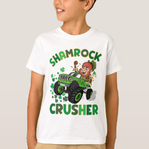 T-shirt St patrick leprechaun monster camion shamrock