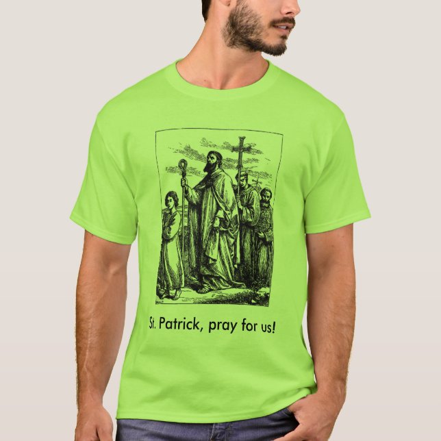T-shirt St Patrick, patron de chemise de l'Irlande (Devant)