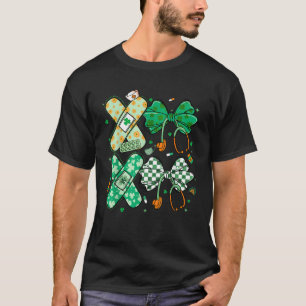 T-shirt St Patrick s Infirmière Coquette Stethoscope Bow I