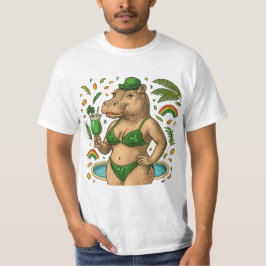 T-shirt St. Patrick’s Tropical Pool Party for Hippo lovers