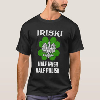 T-shirt St patrick Shamrock Iriski moitié irlandais moitié