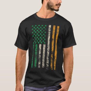 T-shirt St patrick T-Shirt, Shamrock américain du drapeau