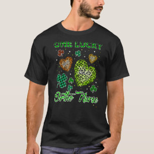 T-shirt St patrick Un Lucky Ortho Infirmière Buffalo Leopa