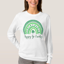 T-shirt St Patrick's Day Arc-en-ciel long manche