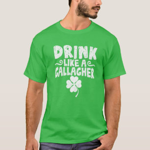 T-shirt St. Patrick's Day Boire Gallagher Irish Shamroc