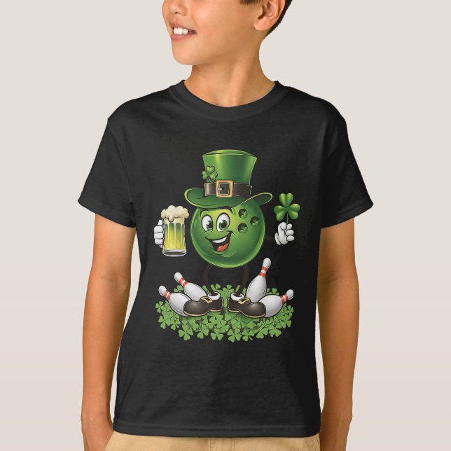 T-shirt St. Patrick's Day Bowling Drinking Beer Lover Joue (Devant)