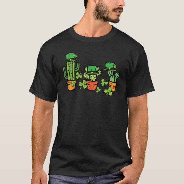 T-shirt St Patricks Day Cactus Saint Paddys Pattys Men Wom (Devant)