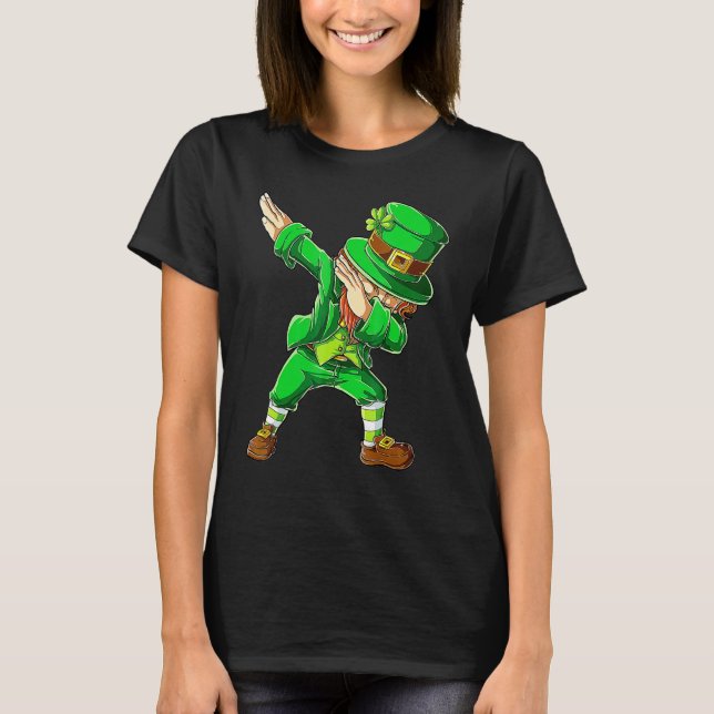 T-shirt St Patricks Day Dabbing Leprechaun Boys Men Dab Da (Devant)