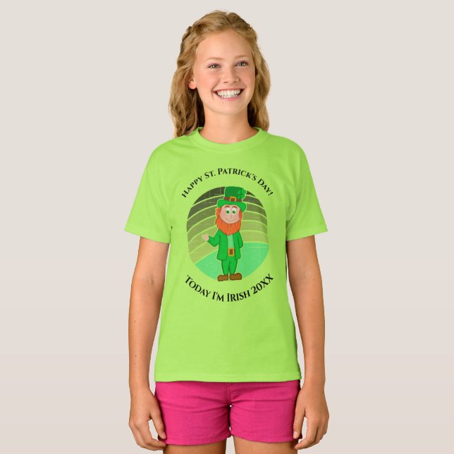 T-shirt St. Patrick's Day Distressed Irish Leprechaun (Devant entier)