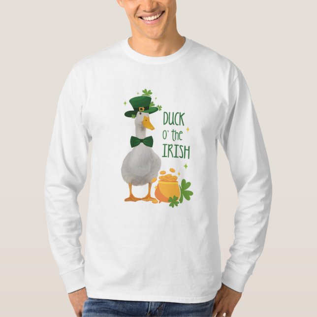 T-shirt St. Patricks Day Duck o'the Irish (Devant)