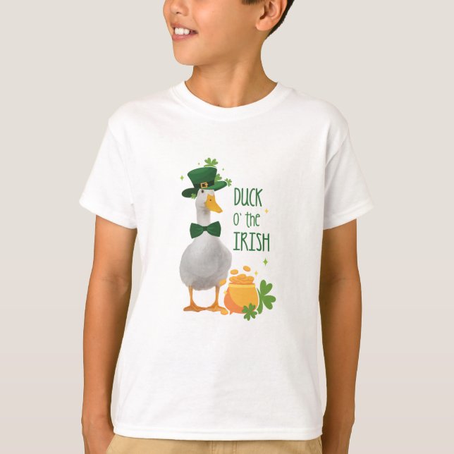 T-shirt St. Patricks Day Duck o'the Irish (Devant)