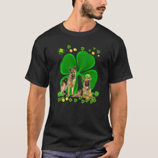 T-shirt St Patrick's Day German Shepherd Shamrock Pet Dog