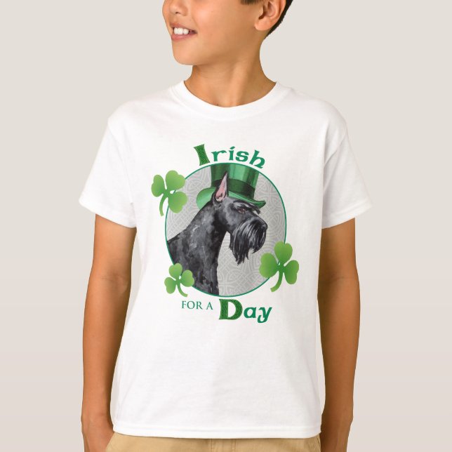 T-shirt St. Patrick's Day Giant Schnauzer (Devant)