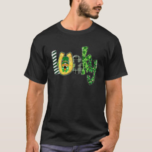 T-shirt St. Patricks Day Gnome Shamrock Horseshoe Irish L