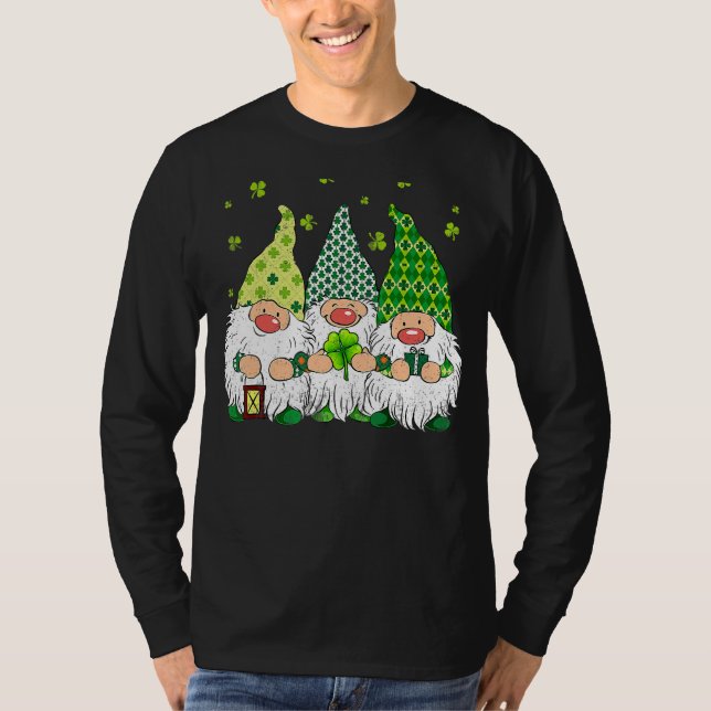 T-shirt St Patricks Day Irish Gnomes Leprechauns Funky St  (Devant)