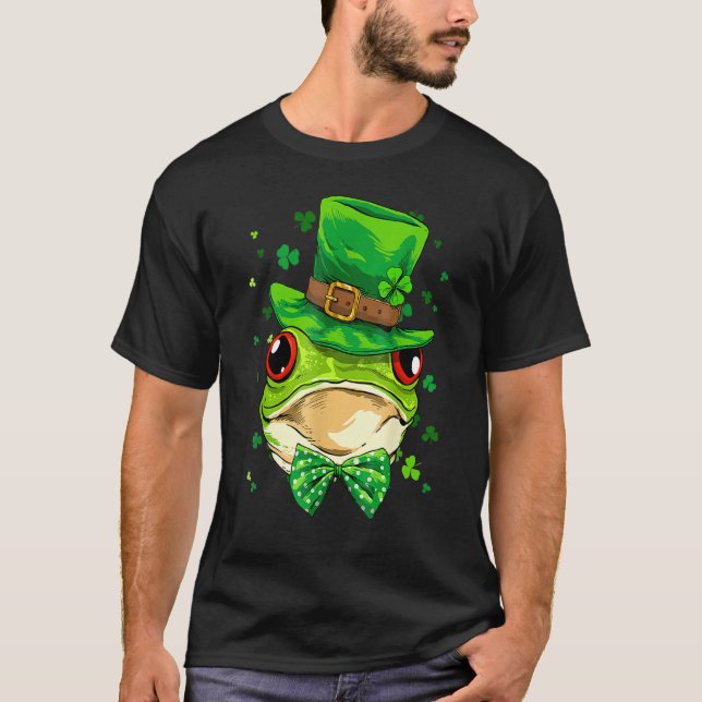 T-shirt St Patrick's Day Leprechaun Toad Frog C Shamrock I (Devant)