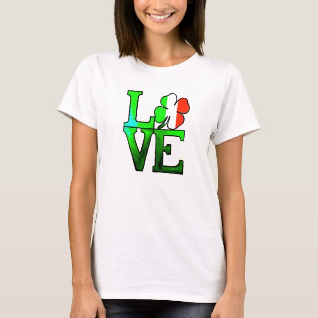 T-shirt « St Patrick's day  LOVE » (Devant)