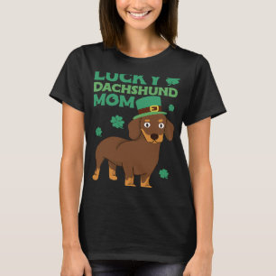T-shirt St Patrick's Day Lucky Dachshund Maman