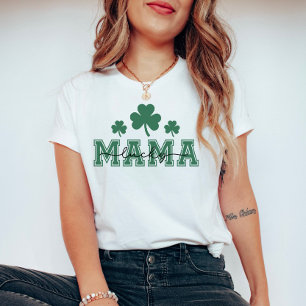 T-shirt St. Patricks Day Lucky Mama avec des Clovers verts