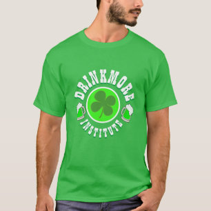T-shirt St Patrick's Day Mens Mode DRINKMORE INSTITUTE