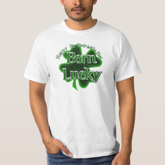 T-shirt St. Patrick's Day Né Lucky (Devant)