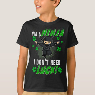 T-shirt St. Patrick's Day Ninja Chance verte Enfants Cadea