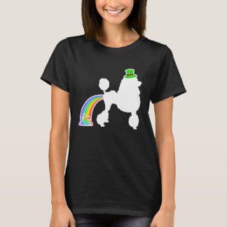 T-shirt St Patrick's Day Rainbow Dog  Poodle