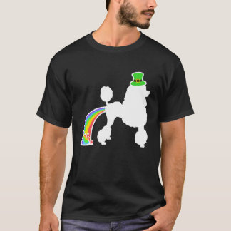 T-shirt St Patrick's Day Rainbow Dog  Poodle