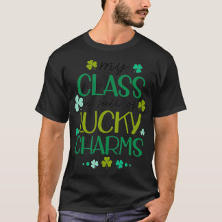 T-shirt St Patricks Day Teacher Tee My Class Is Full Of Lu
