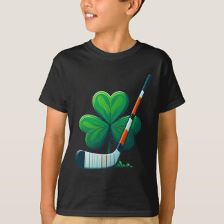 T-shirt St Patricks Day Tee Shamrock Shirt Hockey St Patri