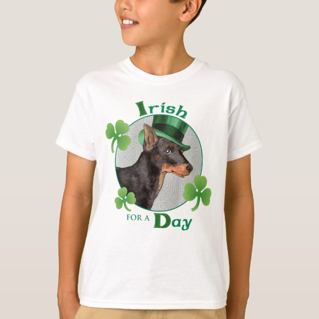 T-shirt St. Patrick's Day Toy Manchester Terrier (Devant)