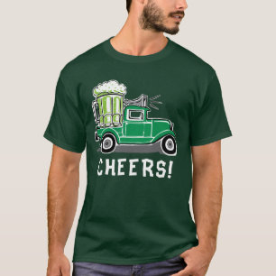 T-shirt St Patrick's Day Vintage Camion Bière verte