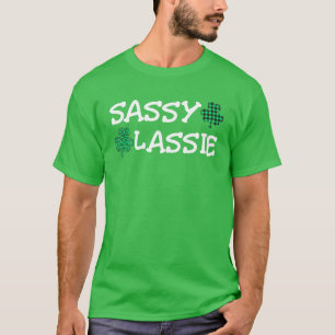 T-shirt St Patricks Day Women Funny Sassy Lassie