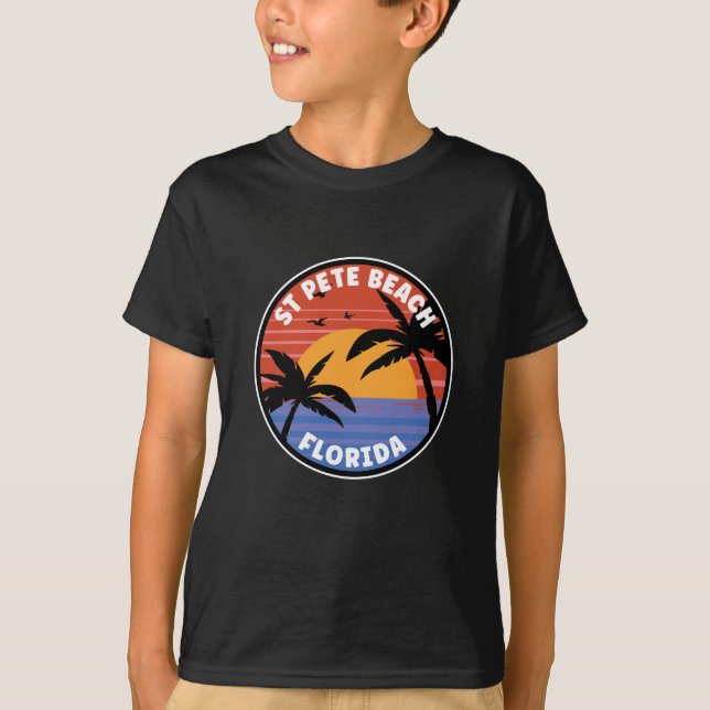 T-shirt St Pete Beach Floride Sunset Paradise (Devant)