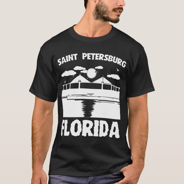T-shirt St Petersbourg, la Floride - conception de pont de (Devant)