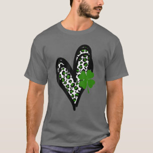T-shirt St.Sain Patrick's Day - Love Shamrock Leopard Ente