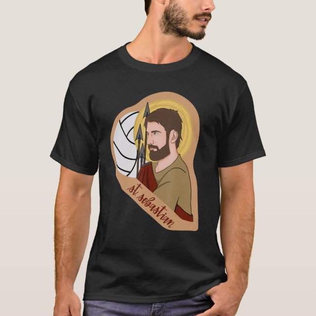 T-shirt St Sebastian Archery Archer Catholic Patron Saint  (Devant)