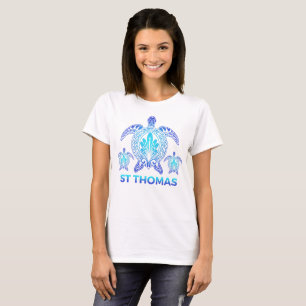 T-shirt St Thomas Virgin Islands Blue Sea Turtle Souvenirs
