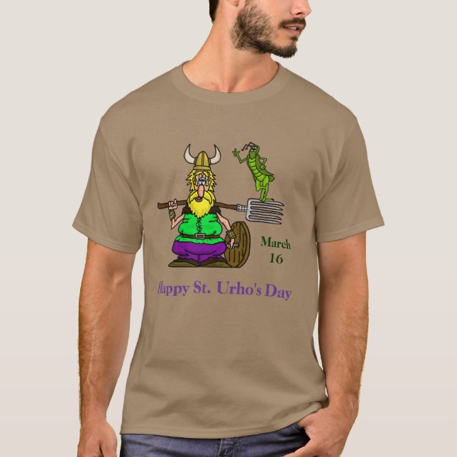 T-shirt St. Urho avec Grasshopper Peace (Devant)