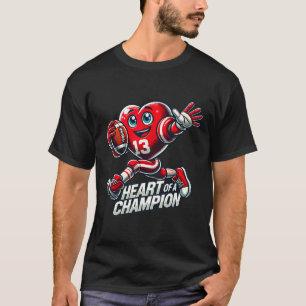 T-shirt St-Valentin Cœur d'un champion de football Design