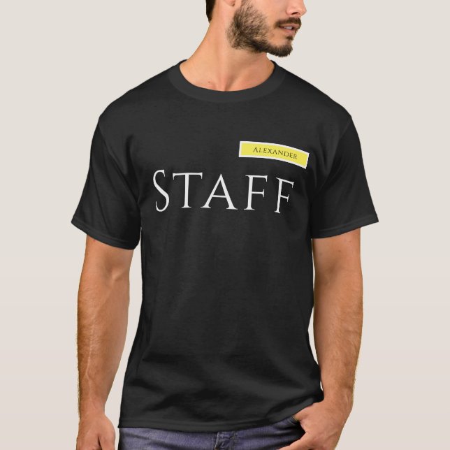 T-shirt Staff Shirt Monogramme nom tag (Devant)