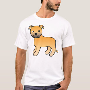 T-shirt Staffordshire Bull Terrier Fauve Chien de Dessin A
