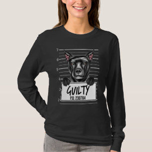 T-shirt Staffordshire Bull Terrier Mugshot Chien Coupable