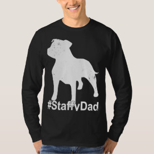 T-shirt Staffy Papa avec Staffordshire Bull Terrier Dog St